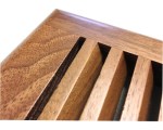 Walnut Self Rimming Drop in Wood Floor Vent