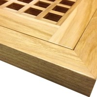 Hickory Flush Mount Egg Crate Wood Floor Grate Vents