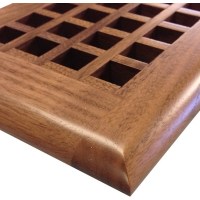 Walnut Self Rimming Egg Crate Wood Floor Grate Vents