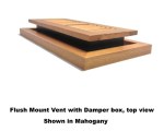 Flush Mount Wood Floor Vent Profile Top View With Damper Box