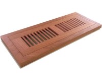 Mahogany Flush Mount Wood Floor Vent With Frame