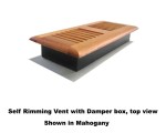 Self Rimming Wood Floor Vent Profile Top View With Damper Box